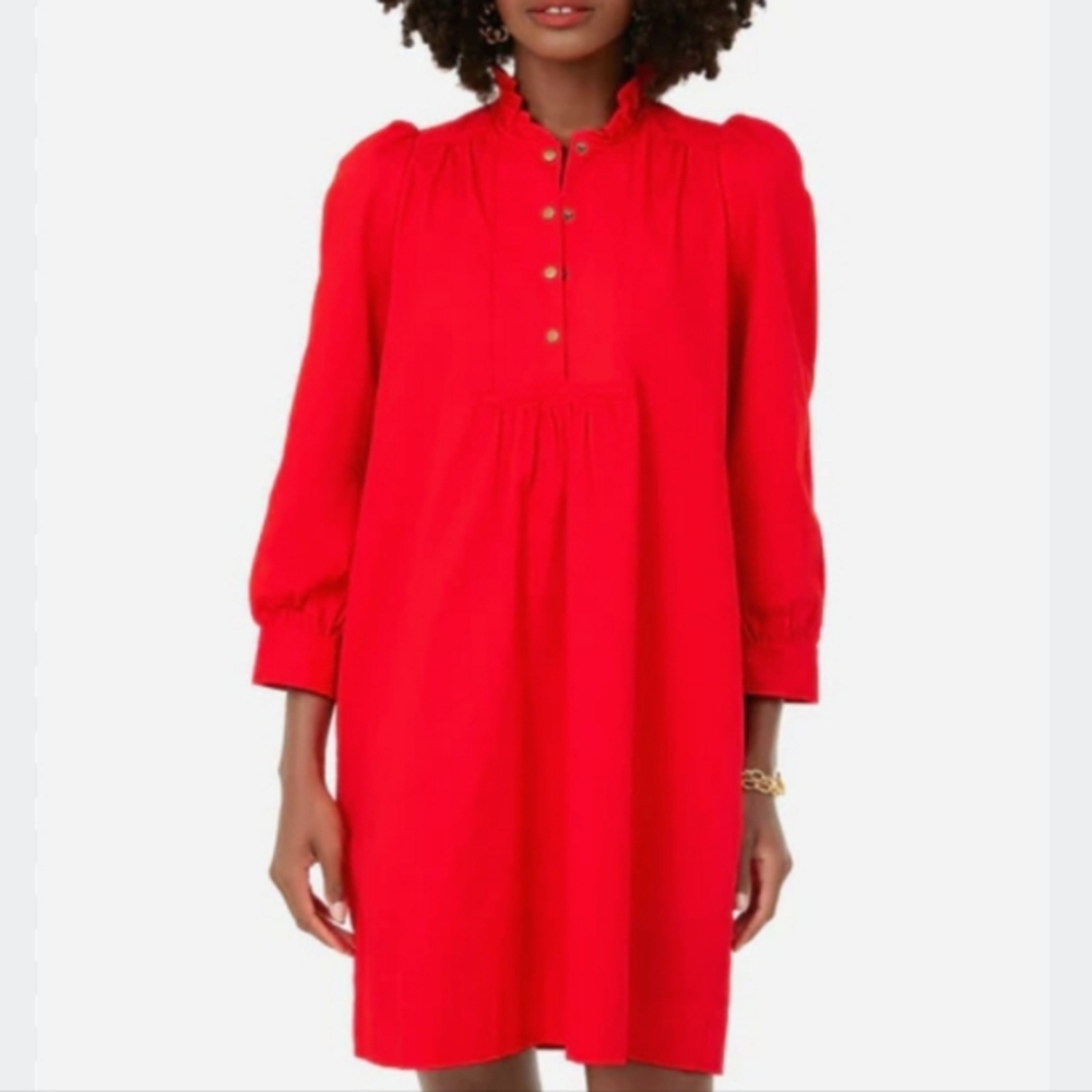 Tuckernuck Pomander Place Red Claiborne Dress XL